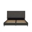 DHP Mathias Upholstered Bed with USB Dual Port Queen  in Gray Linen
