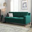 DHP Brynn 3 Seater Sofa in Green Velvet