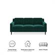 DHP Brynn 3 Seater Sofa in Green Velvet