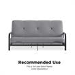 DHP Carson 6 Inch Thermobonded Futon Mattress Full Size in Herringbone Print