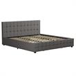 CosmoLiving by Cosmopolitan Elizabeth Upholstered Bed King in Light Grey Linen
