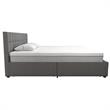 CosmoLiving by Cosmopolitan Elizabeth Upholstered Bed King in Light Grey Linen
