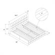 CosmoLiving by Cosmopolitan Elizabeth Upholstered Bed King in Light Grey Linen