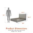 CosmoLiving by Cosmopolitan Mercer Upholstered Bed in Light Grey Linen in Queen