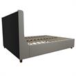 CosmoLiving by Cosmopolitan Mercer Upholstered Bed in Light Grey Linen in Queen