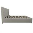 CosmoLiving by Cosmopolitan Mercer Upholstered Bed in Light Grey Linen in Queen