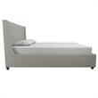CosmoLiving by Cosmopolitan Mercer Upholstered Bed in Light Grey Linen in Queen
