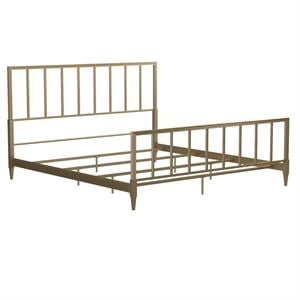 CosmoLiving by Cosmopolitan Blair Brass Metal Bed in King