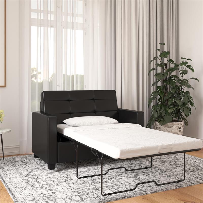 CosmoLiving Celeste Canopy Metal Bed Queen Size Frame in Black/Gold