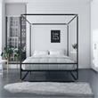 CosmoLiving Celeste Canopy Metal Bed Queen Size Frame in Black/Gold