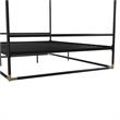 CosmoLiving Celeste Canopy Metal Bed Queen Size Frame in Black/Gold