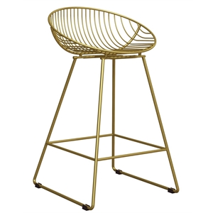 CosmoLiving by Cosmopolitan Ellis Wire Counter Stool in Brass