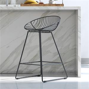 CosmoLiving by Cosmopolitan Ellis Wire Counter Stool in Black