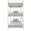 Max & Finn Altona Metal Triple Bunk Bed Bed for Kids Twin/Twin/Twin in White