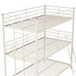 Max & Finn Altona Metal Triple Bunk Bed Bed for Kids Twin/Twin/Twin in White