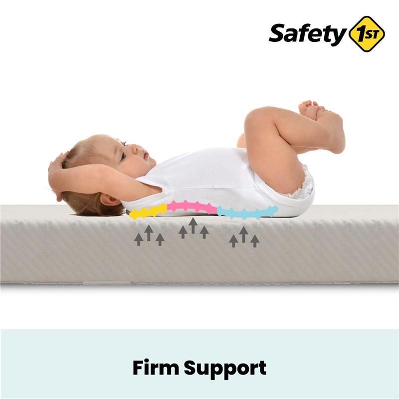 Safety 1st Heavenly Dreams Supreme Firm Baby Crib Mattress in White