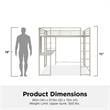 DHP Abode Full Size Metal Loft Bed in White