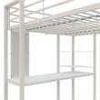 DHP Abode Full Size Metal Loft Bed in White