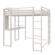 DHP Abode Full Size Metal Loft Bed in White
