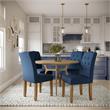 DHP Jane Parsons Upholstered Dining Chair with Diamond Tufting in Navy Linen