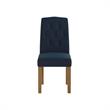 DHP Jane Parsons Upholstered Dining Chair with Diamond Tufting in Navy Linen