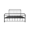 DHP Winston Metal Platform Bed with Rustic Design and Curved Edge Queen in Black