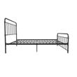 DHP Winston Metal Platform Bed with Rustic Design and Curved Edge Queen in Black