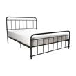 DHP Winston Metal Platform Bed with Rustic Design and Curved Edge Queen in Black