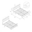 DHP Winston Metal Platform Bed with Rustic Design and Curved Edge Queen in Black