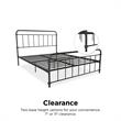 DHP Winston Metal Platform Bed with Rustic Design and Curved Edge Queen in Black