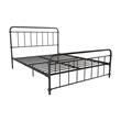 DHP Winston Metal Platform Bed with Rustic Design and Curved Edge Queen in Black