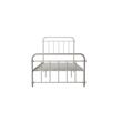 DHP Winston Metal Platform Bed with Rustic Design and Curved Edge Twin in White