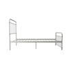 DHP Winston Metal Platform Bed with Rustic Design and Curved Edge Twin in White