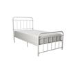 DHP Winston Metal Platform Bed with Rustic Design and Curved Edge Twin in White