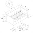 DHP Theo Daybed with Storage Drawers in Blue Linen