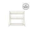 Max & Finn Altona Metal Triple Bunk Bed for Kids Twin/Twin/Full in White