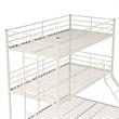 Max & Finn Altona Metal Triple Bunk Bed for Kids Twin/Twin/Full in White