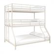 Max & Finn Altona Metal Triple Bunk Bed for Kids Twin/Twin/Full in White