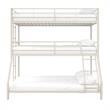 Max & Finn Altona Metal Triple Bunk Bed for Kids Twin/Twin/Full in White