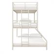 Max & Finn Altona Metal Triple Bunk Bed for Kids Twin/Twin/Full in White