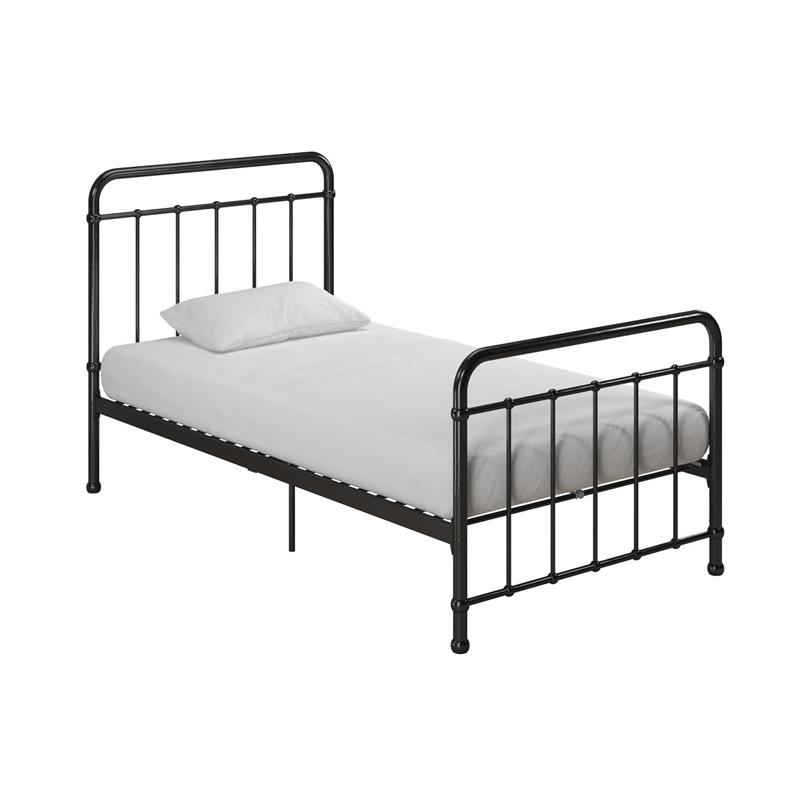 Max & Finn Karcey Twin Metal Bed in Black