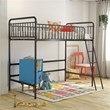 Max & Finn Karcey Twin Metal Loft Bed in Black
