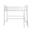 Max & Finn Karcey Twin Metal Loft Bed in White