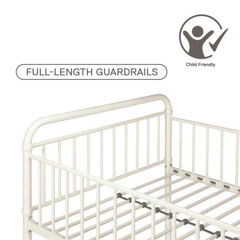 Max & Finn Karcey Twin Metal Loft Bed in White