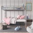 DHP Bonnie Twin/Twin Bunk Bed with Storage Bins in Black