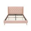 Novogratz Her Majesty Bed Queen in Pink Linen