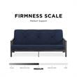 DHP Tallie Full Metal Arm Futon with 6