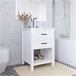 DHP Missouri 24 Inch Bathroom Vanity with Modern Carrera Countertop in White