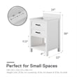 DHP Missouri 24 Inch Bathroom Vanity with Modern Carrera Countertop in White