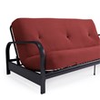 DHP Brax Black Metal Arm Full Size Futon Frame with 6